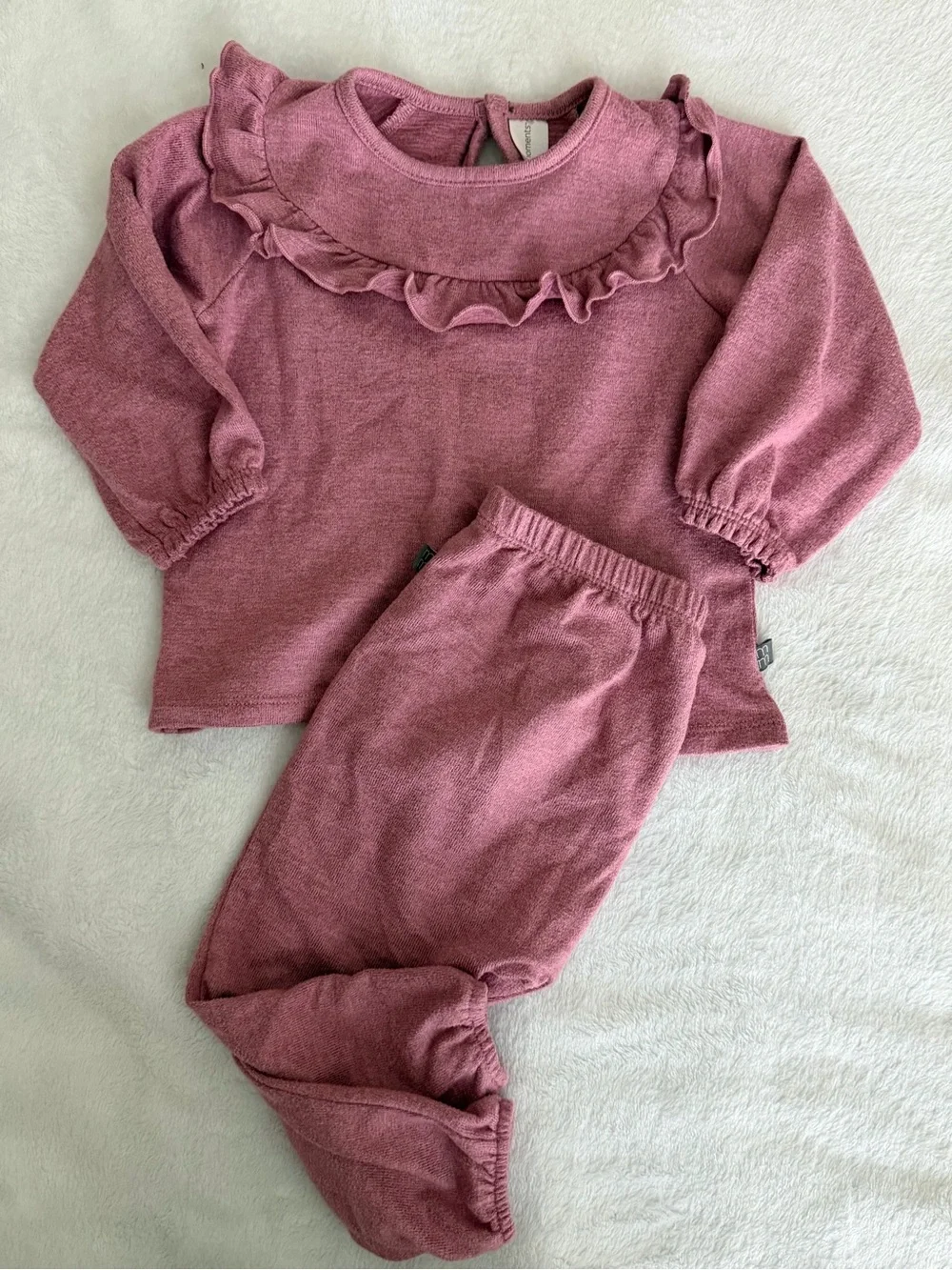 Gerber Pink Long-Sleeve Ruffle Set